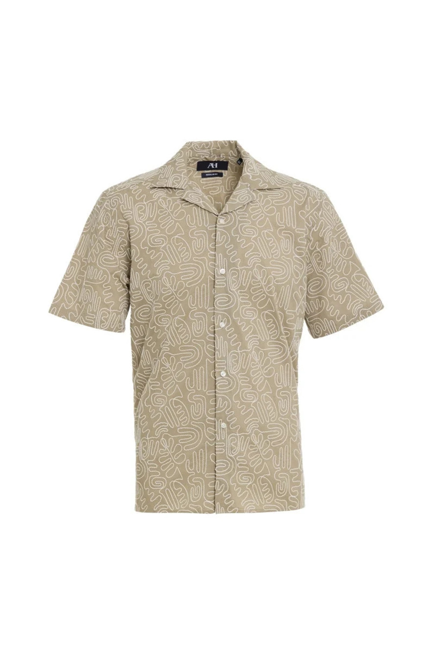 American Heritage Sage Geo Embroidered Shirt/70893
